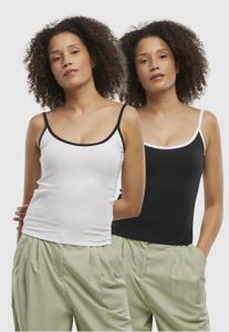 modernes Urban Classics Damen T-Shirt Stretch 180 g/m² mit Baumwolle Schwarz/Weiß