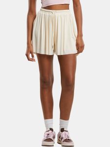lässige Urban Classics Damen Shorts Stretch Kordelzug 165 g/m² Ecru-Weiß