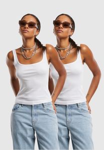 modernes Urban Classics Damen T-Shirt Stretch 180 g/m² mit Baumwolle Weiß