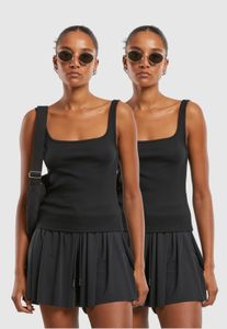 modernes Urban Classics Damen T-Shirt Stretch 180 g/m² mit Baumwolle Schwarz