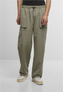 Pantalones vaqueros Casual Urban Classics para hombre con bolsillos con cordón ajustable, 190 g/m², verde.