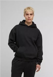 Soft Urban Classics men's hoodie with ribbed cuffs and hood, 330 g/m² cotton, black
