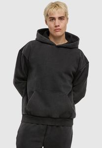 lässiger Urban Classics Herren Hoodie Rippbündchen Kapuze 330 g/m² mit Baumwolle Grau