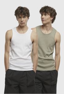 sportliches Urban Classics Herren T-Shirt Stretch 220 g/m² mit Baumwolle Weiß/Grün