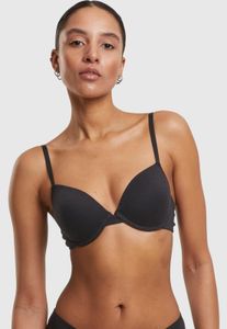 Comfortable Urban Classics women's stretch bra, 160 g/m², with cotton, black