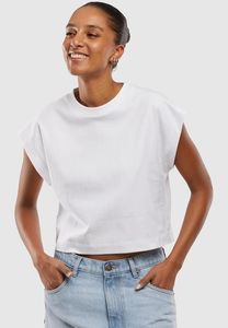 sportliches URBAN CLASSICS Damen T-Shirt Oversize 240 g/m² mit Baumwolle Weiß