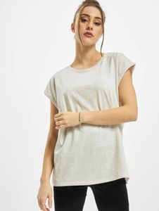 Camiseta deportiva Urban Classics para mujer, 140 g/m², de algodón gris.