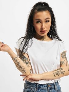 lässiges URBAN CLASSICS Damen T-Shirt 140 g/m² mit Baumwolle Weiß