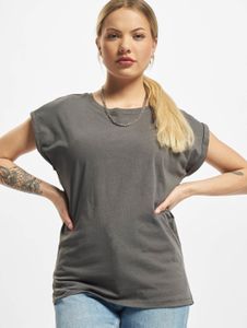 T-shirt casual da donna Urban Classics, 140 g/m², cotone, grigia