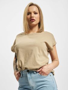 lässiges Urban Classics Damen T-Shirt 140 g/m² mit Baumwolle Beige