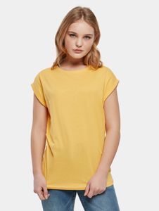 Camiseta deportiva Urban Classics para mujer, 140 g/m², de algodón amarillo.