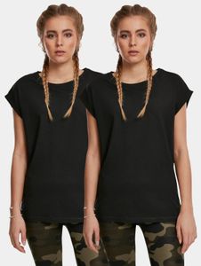 modernes URBAN CLASSICS Damen T-Shirt Oversize 140 g/m² mit Baumwolle Schwarz