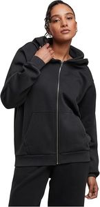 weiches Urban Classics Damen Sweatshirt Reißverschluss Rippbündchen 330 g/m² mit Baumwolle Schwarz