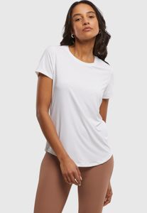 bequemes URBAN CLASSICS Damen T-Shirt Stretch Weiß