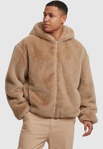 moderner Urban Classics Herren Hoodie Reißverschluss Kapuze 700 g/m² Beige