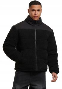 stylische Urban Classics Herren Jacke Reißverschluss Taschen Schwarz
