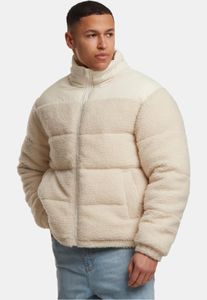 lässige Urban Classics Herren Jacke Reißverschluss Taschen Ecru-Weiß