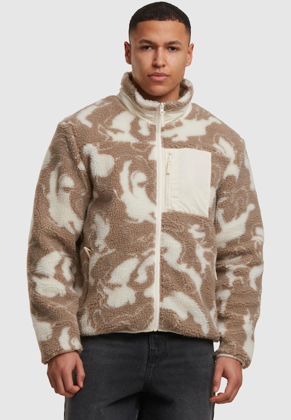 Urban Classics Herren Jacke Camouflage Sherpa