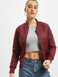 Giacca da donna casual Urban Classics con tasche con zip, 108 g/m², rossa