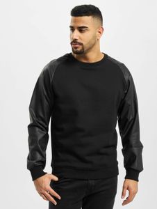 bequemes Urban Classics Herren Sweatshirt Rippbündchen 300 g/m² mit Baumwolle Schwarz