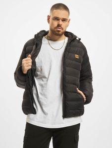 moderne URBAN CLASSICS Herren Jacke Reißverschluss Taschen 65 g/m² Schwarz