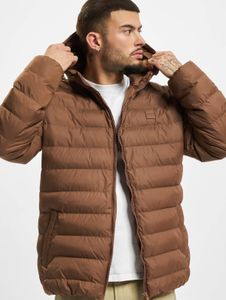 Casual URBAN CLASSICS men's jacket with zippers, pockets, 65 g/m², brown