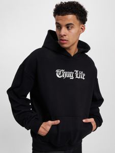 weicher Thug Life Herren Hoodie Schwarz