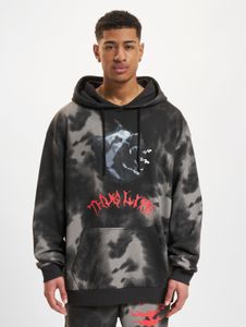weicher Thug Life Herren Hoodie Taschen Rippbündchen mit Baumwolle Schwarz