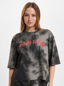 sporty Thug Life women's oversized cotton t-shirt, black