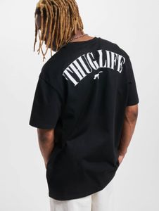 bequemes Thug Life Herren T-Shirt Oversize 240 g/m² mit Baumwolle Schwarz
