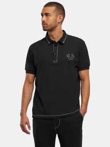 bequemes True Religion Herren Polo-Shirt mit Baumwolle Schwarz