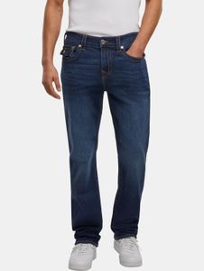 Cómodos pantalones vaqueros elásticos True Religion para hombre con algodón, color azul.