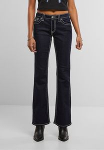 Jean stretch True Religion pour femme, en coton bleu.