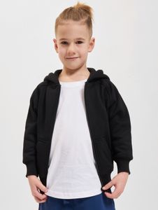 Casual Urban Classics unisex hoodie with zip, ribbed cuffs, 380 g/m² cotton, black