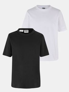 modernes Urban Classics Unisex T-Shirt Oversize 180 g/m² mit Baumwolle Weiß/Schwarz