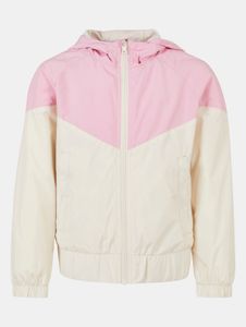 Functional Urban Classics unisex jacket, large hood, pockets, 68 g/m², cream/pink