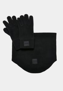vielseitiges Urban Classics Unisex Handschuhe und Schal Fleece Schwarz