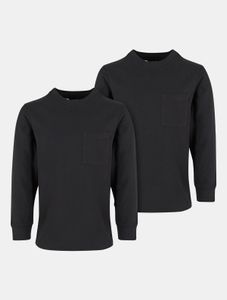 bequemes Urban Classics Unisex Sweatshirt Taschen Oversize 220 g/m² mit Baumwolle Schwarz