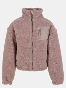 Giacca unisex casual Urban Classics, con zip, in pile, 330 g/m², rosa antico