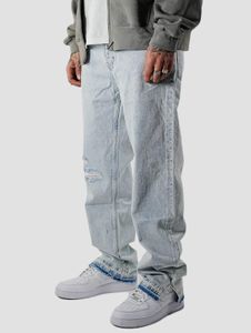 Stylish UNEFECTED men's jeans, light blue
