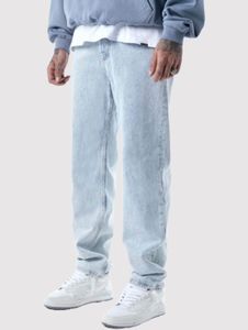 moderne UNEFFECTED Herren Jeans Straight Fit Hell-Blau