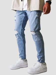 bequeme 2Y Premium Herren Jeans Straight Fit Blau