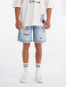 Pantalones cortos Summery 2Y Premium para hombre, de algodón, azul claro
