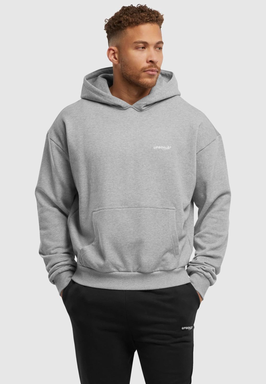 Mister Tee Herren Sweatshirt mit Kapuze aus Baumwolle Grau