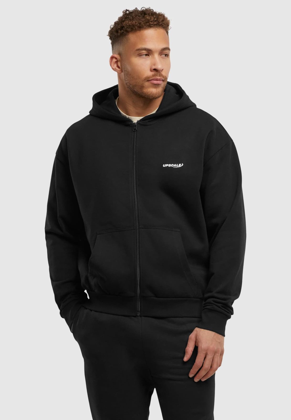 Mister Tee Herren Sweatshirt mit Reißverschluss und Baumwolle