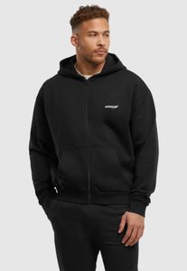 Sweat-shirt homme Casual Mister Tee, fermeture éclair, poignets côtelés, coton 460 g/m², noir
