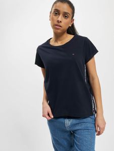 Camiseta moderna de mujer Tommy Hilfiger de algodón, color azul.