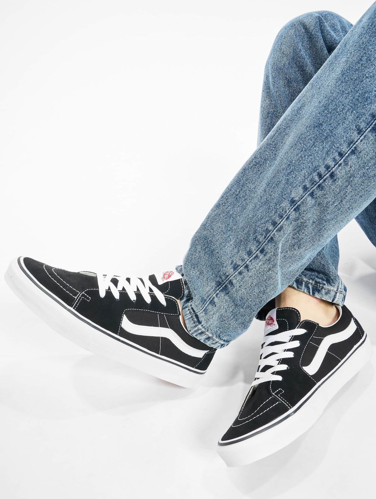 Vans Unisex Sneaker Schwarz Leder Textil