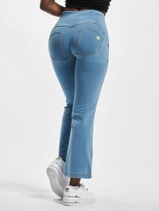 bequeme Freddy Damen Jeans Reißverschluss Taschen mit Baumwolle Blau