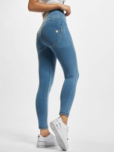lässige Freddy Damen Jeans Skinny Fit Stretch Reißverschluss mit Baumwolle Blau